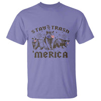 Funny Stay Trash Merica T Shirt 4th Of July Racoon Opossum Badger - Wonder Print Shop