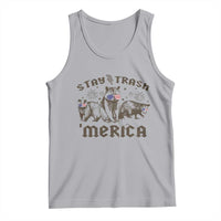 Funny Stay Trash Merica Tank Top 4th Of July Racoon Opossum Badger - Wonder Print Shop