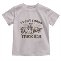 Funny Stay Trash Merica Toddler T Shirt 4th Of July Racoon Opossum Badger - Wonder Print Shop