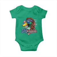 Funny Duck Merica Baby Onesie 4th Of July American Flag Patriotic Hunting - Wonder Print Shop
