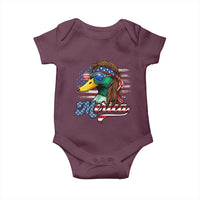 Funny Duck Merica Baby Onesie 4th Of July American Flag Patriotic Hunting - Wonder Print Shop