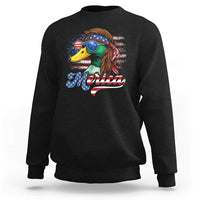 Funny Duck Merica Sweatshirt 4th Of July American Flag Patriotic Hunting - Wonder Print Shop
