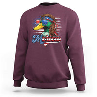 Funny Duck Merica Sweatshirt 4th Of July American Flag Patriotic Hunting - Wonder Print Shop