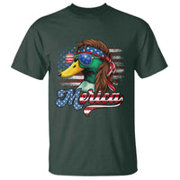 Funny Duck Merica T Shirt 4th Of July American Flag Patriotic Hunting - Wonder Print Shop