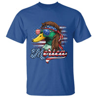 Funny Duck Merica T Shirt 4th Of July American Flag Patriotic Hunting - Wonder Print Shop