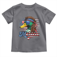 Funny Duck Merica Toddler T Shirt 4th Of July American Flag Patriotic Hunting - Wonder Print Shop