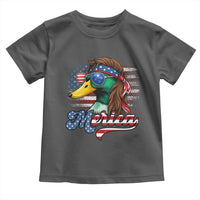 Funny Duck Merica Toddler T Shirt 4th Of July American Flag Patriotic Hunting - Wonder Print Shop