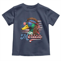 Funny Duck Merica Toddler T Shirt 4th Of July American Flag Patriotic Hunting - Wonder Print Shop
