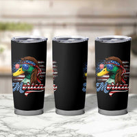 Funny Duck Merica Tumbler Cup 4th Of July American Flag Patriotic Hunting - Wonder Print Shop