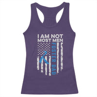 Funny Foster Parent Foster Dad Racerback Tank Top I Am Not Most Men American Flag