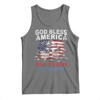 God Bless America 250 Years 1776 2026 Tank Top Christian Cross Eagle American Flag