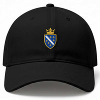 Bosnia and Herzegovina Flag Emblem with Crown Baseball Cap