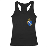 Bosnia and Herzegovina Flag Emblem with Crown Racerback Tank Top