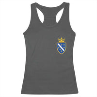 Bosnia and Herzegovina Flag Emblem with Crown Racerback Tank Top