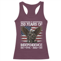 250 Years Of Independence Military Army Racerback Tank Top 250th Anniversary USA Bald Eagle