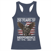 250 Years Of Independence Military Army Racerback Tank Top 250th Anniversary USA Bald Eagle