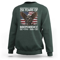 250 Years Of Independence Military Army Sweatshirt 250th Anniversary USA Bald Eagle