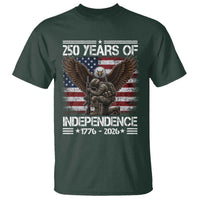250 Years Of Independence Military Army T Shirt 250th Anniversary USA Bald Eagle