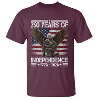 250 Years Of Independence Military Army T Shirt 250th Anniversary USA Bald Eagle