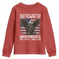 250 Years Of Independence Military Army Youth Sweatshirt 250th Anniversary USA Bald Eagle