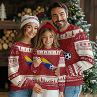 Bosnia and Herzegovina Soccer Lover Bosnian Flag Ugly Christmas Sweater