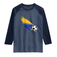 Bosnia and Herzegovina Soccer Lover Bosnian Flag Raglan Shirt