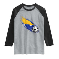 Bosnia and Herzegovina Soccer Lover Bosnian Flag Raglan Shirt