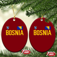 Bosnia and Herzegovina Pride Ceramic Ornament BiH Bosnian Flag Souvenirs