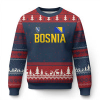 Bosnia and Herzegovina Pride Ugly Christmas Sweater BiH Bosnian Flag Souvenirs