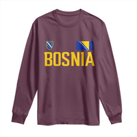 Bosnia and Herzegovina Pride Long Sleeve Shirt BiH Bosnian Flag Souvenirs
