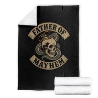 Father Of Mayhem Throw Blanket Dad Snake Skull Fathers Day