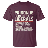 Prison Is Perfect For Liberals T Shirt Funny Anti Liberal Political Quote