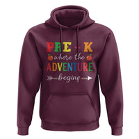 Back To School Hoodie Pre-K Where The Adventure Begins Apple Arrow - Wonder Print Shop