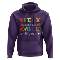 Back To School Hoodie Pre-K Where The Adventure Begins Apple Arrow - Wonder Print Shop
