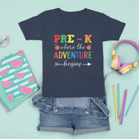Back To School T Shirt For Kid Pre-K Where The Adventure Begins Apple Arrow - Wonder Print Shop