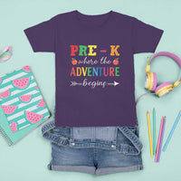 Back To School T Shirt For Kid Pre-K Where The Adventure Begins Apple Arrow - Wonder Print Shop