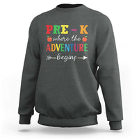 Back To School Sweatshirt Pre-K Where The Adventure Begins Apple Arrow - Wonder Print Shop
