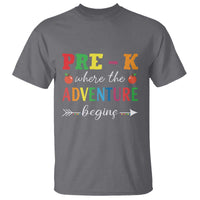 Back To School T Shirt Pre-K Where The Adventure Begins Apple Arrow - Wonder Print Shop