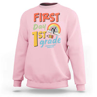 Back To School Sweatshirt First Day Of 1st Grade Rainbow - Wonder Print Shop