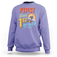 Back To School Sweatshirt First Day Of 1st Grade Rainbow - Wonder Print Shop