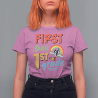 Back To School T Shirt For Women First Day Of 1st Grade Rainbow - Wonder Print Shop