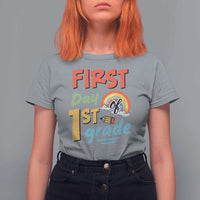 Back To School T Shirt For Women First Day Of 1st Grade Rainbow - Wonder Print Shop