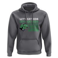 Funny Teacher Hoodie Let's Eat Kids Punctuation Saves Lives Dinosaur - Wonder Print Shop