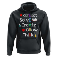 Back To School Hoodie Learn Motivation Quote Apple Book - Wonder Print Shop
