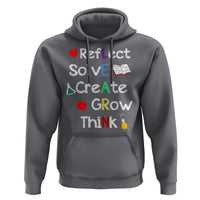 Back To School Hoodie Learn Motivation Quote Apple Book - Wonder Print Shop