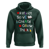 Back To School Hoodie Learn Motivation Quote Apple Book - Wonder Print Shop