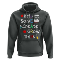 Back To School Hoodie Learn Motivation Quote Apple Book - Wonder Print Shop
