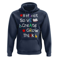 Back To School Hoodie Learn Motivation Quote Apple Book - Wonder Print Shop