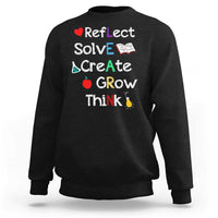 Back To School Sweatshirt Learn Motivation Quote Apple Book - Wonder Print Shop