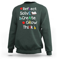 Back To School Sweatshirt Learn Motivation Quote Apple Book - Wonder Print Shop